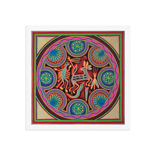 Huichol Yarn Painting Print • L - 045 - Huichol Arts