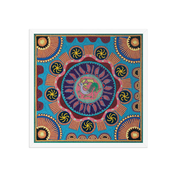 Huichol Yarn Painting Print • L - 047 - Huichol Arts