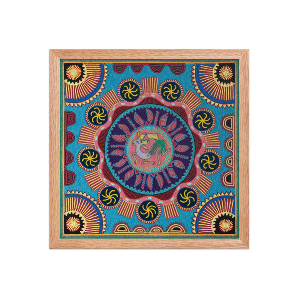Huichol Yarn Painting Print • L - 047 - Huichol Arts