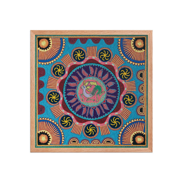 Huichol Yarn Painting Print • L - 047 - Huichol Arts