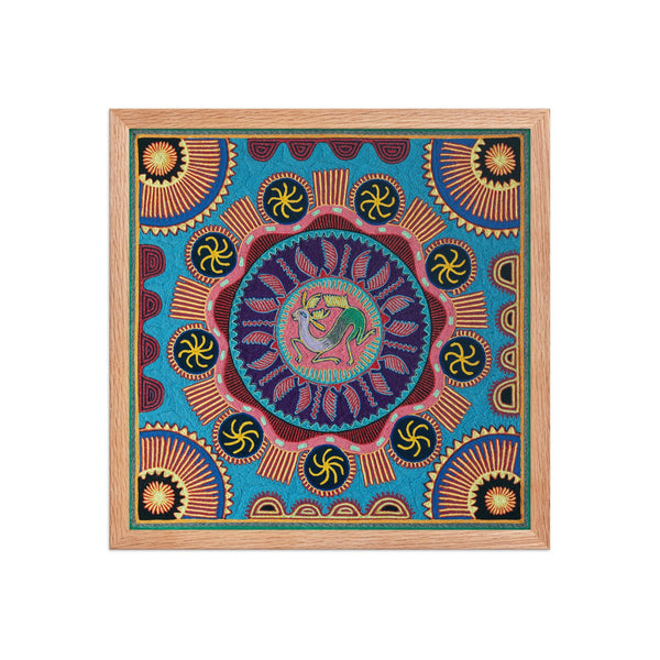 Huichol Yarn Painting Print • L - 047 - Huichol Arts