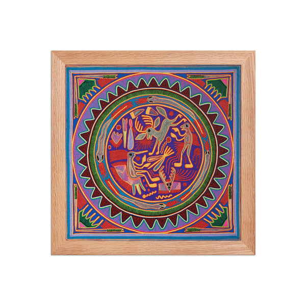 Huichol Yarn Painting Print • L - 048 - Huichol Arts