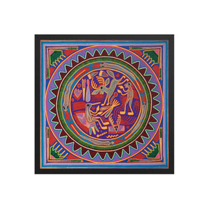 Huichol Yarn Painting Print • L - 048 - Huichol Arts