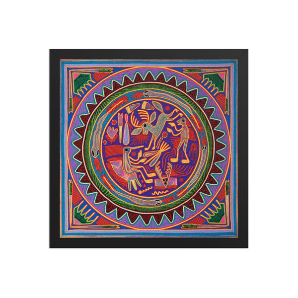 Huichol Yarn Painting Print • L - 048 - Huichol Arts