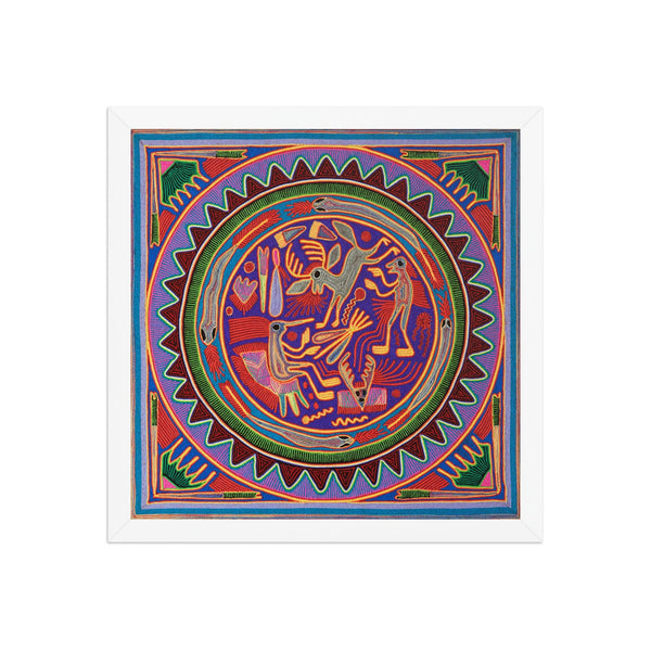 Huichol Yarn Painting Print • L - 048 - Huichol Arts