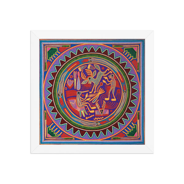 Huichol Yarn Painting Print • L - 048 - Huichol Arts
