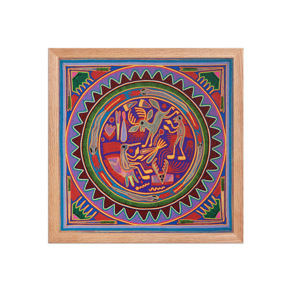 Huichol Yarn Painting Print • L - 048 - Huichol Arts
