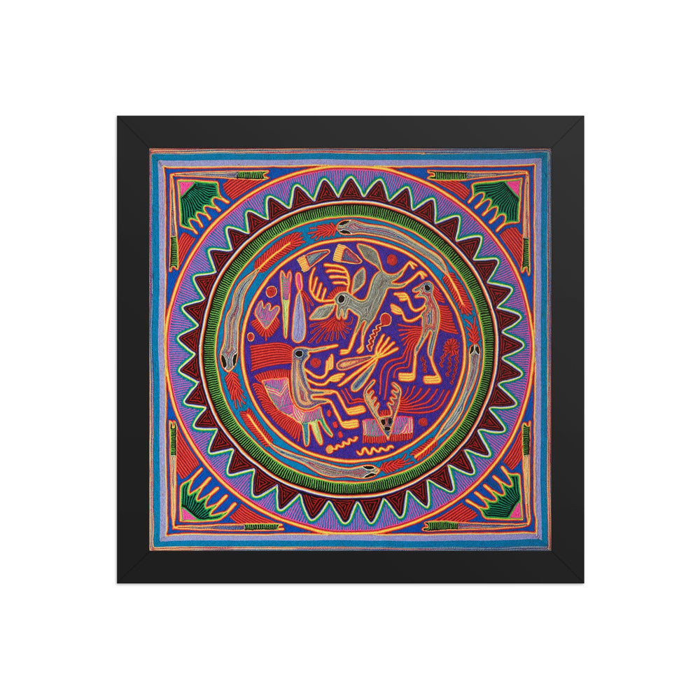 Huichol Yarn Painting Print • L - 048 - Huichol Arts