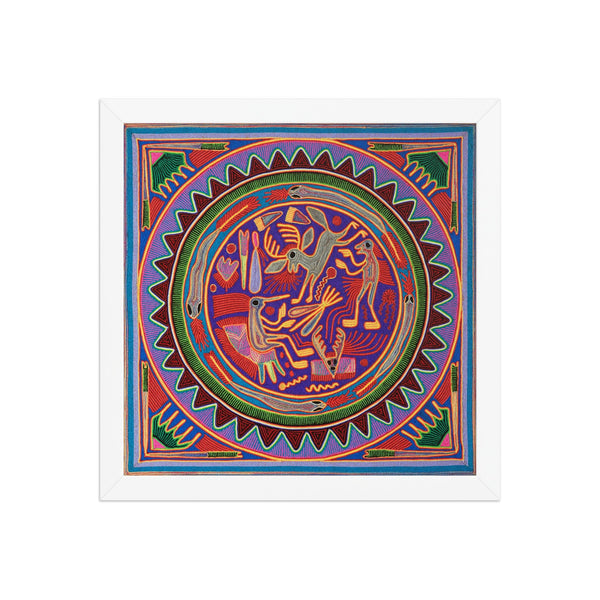 Huichol Yarn Painting Print • L - 048 - Huichol Arts
