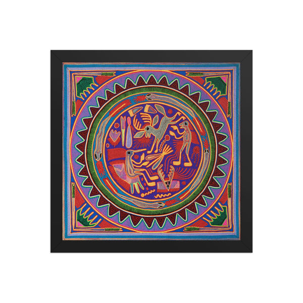 Huichol Yarn Painting Print • L - 048 - Huichol Arts