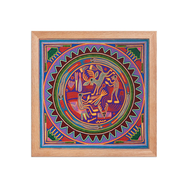 Huichol Yarn Painting Print • L - 048 - Huichol Arts