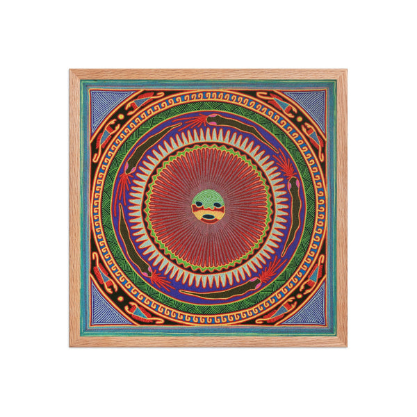 Huichol Yarn Painting Print • L - 049 - Huichol Arts
