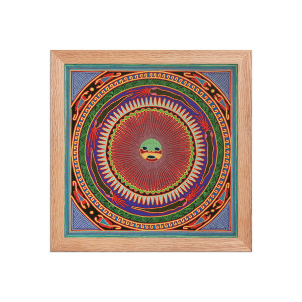 Huichol Yarn Painting Print • L - 049 - Huichol Arts