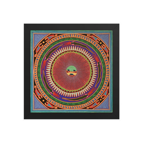 Huichol Yarn Painting Print • L - 049 - Huichol Arts