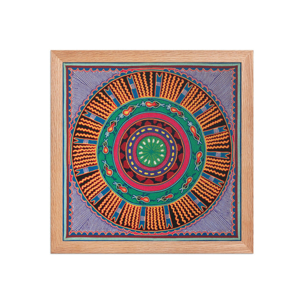 Huichol Yarn Painting Print • L - 050 - Huichol Arts
