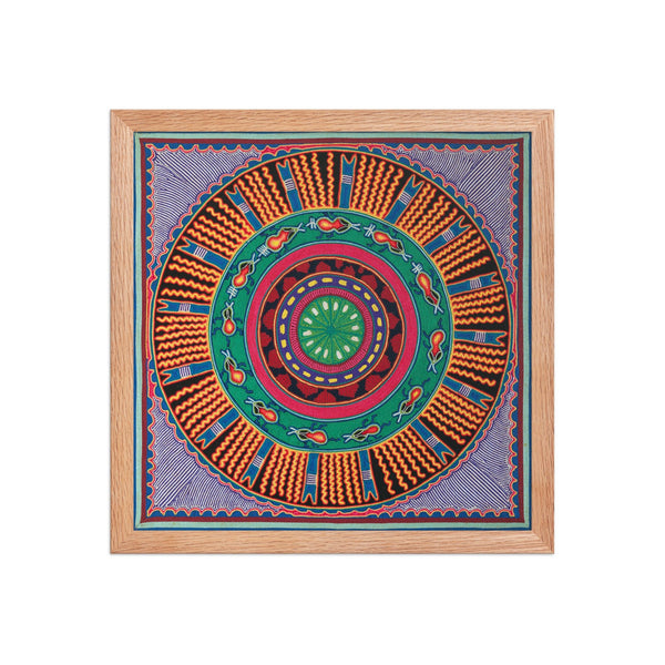 Huichol Yarn Painting Print • L - 050 - Huichol Arts
