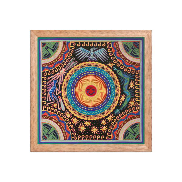 Huichol Yarn Painting Print • L - 051 - Huichol Arts