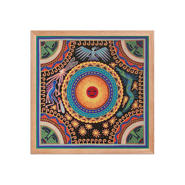 Huichol Yarn Painting Print • L - 051 - Huichol Arts