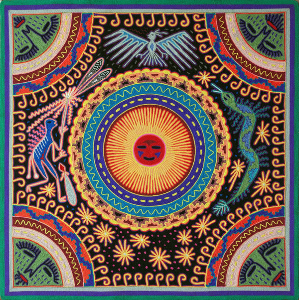 Huichol Yarn Painting Print • L - 051 - Huichol Arts