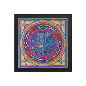 Huichol Yarn Painting Print • L - 052 - Huichol Arts