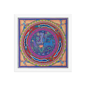 Huichol Yarn Painting Print • L - 052 - Huichol Arts