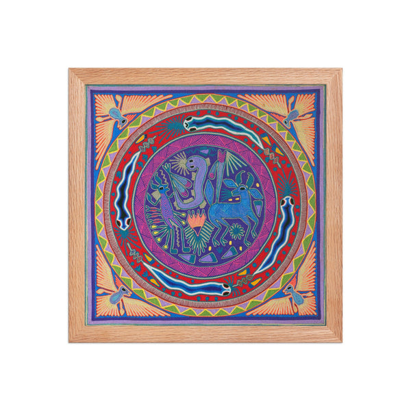Huichol Yarn Painting Print • L - 052 - Huichol Arts