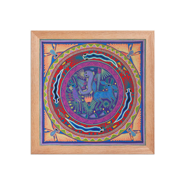 Huichol Yarn Painting Print • L - 052 - Huichol Arts