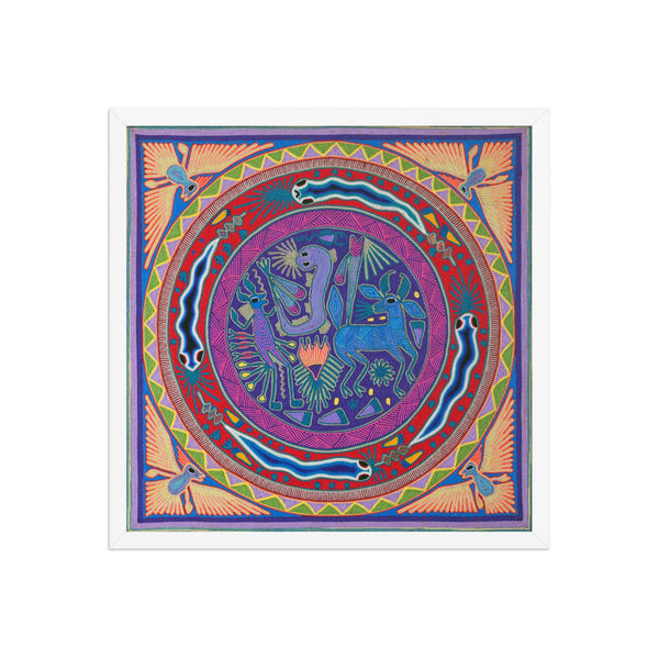 Huichol Yarn Painting Print • L - 052 - Huichol Arts