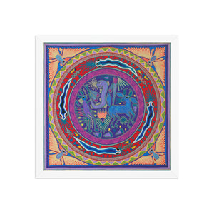 Huichol Yarn Painting Print • L - 052 - Huichol Arts