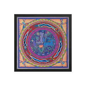 Huichol Yarn Painting Print • L - 052 - Huichol Arts