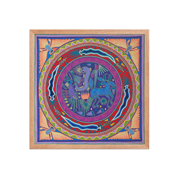 Huichol Yarn Painting Print • L - 052 - Huichol Arts