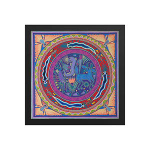 Huichol Yarn Painting Print • L - 052 - Huichol Arts