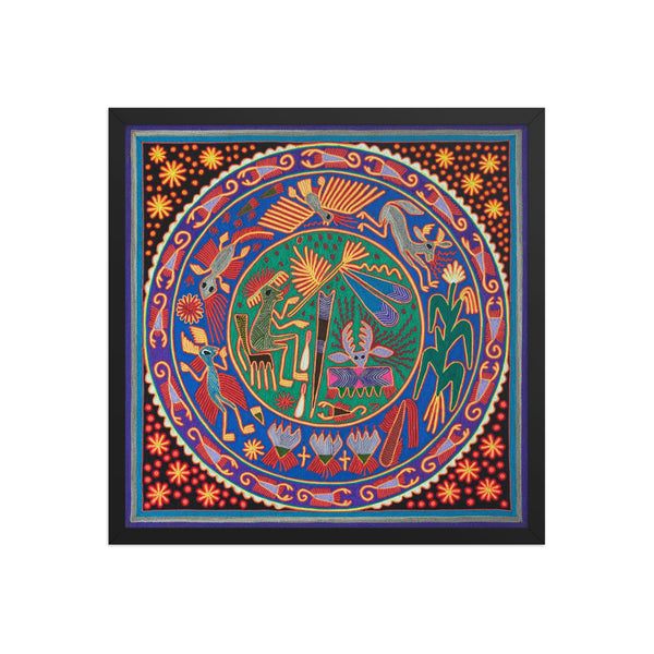 Huichol Yarn Painting Print • L - 053 - Huichol Arts