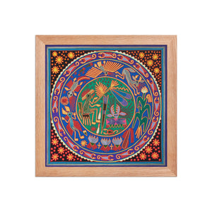 Huichol Yarn Painting Print • L - 053 - Huichol Arts