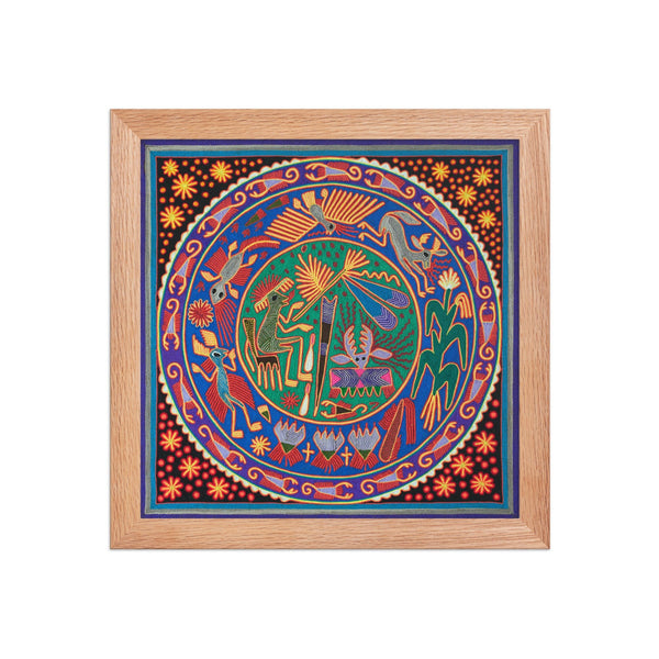 Huichol Yarn Painting Print • L - 053 - Huichol Arts