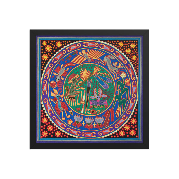 Huichol Yarn Painting Print • L - 053 - Huichol Arts