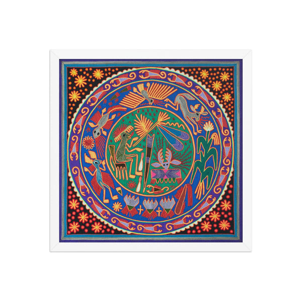 Huichol Yarn Painting Print • L - 053 - Huichol Arts