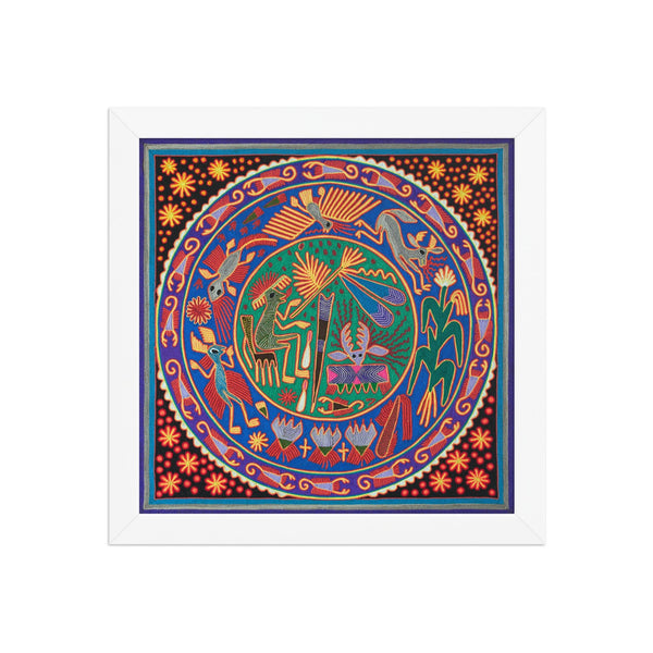 Huichol Yarn Painting Print • L - 053 - Huichol Arts