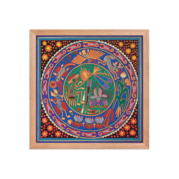 Huichol Yarn Painting Print • L - 053 - Huichol Arts