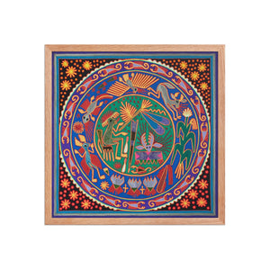 Huichol Yarn Painting Print • L - 053 - Huichol Arts