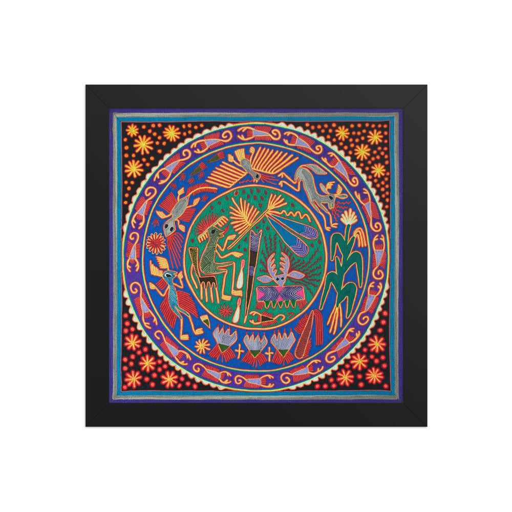Huichol Yarn Painting Print • L - 053 - Huichol Arts
