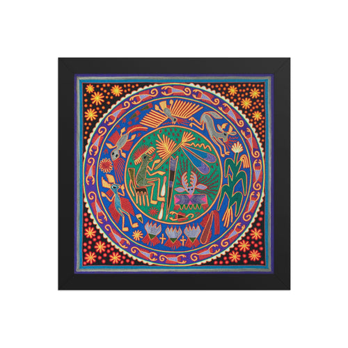 Huichol Yarn Painting Print • L - 053 - Huichol Arts
