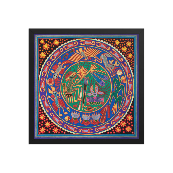 Huichol Yarn Painting Print • L - 053 - Huichol Arts