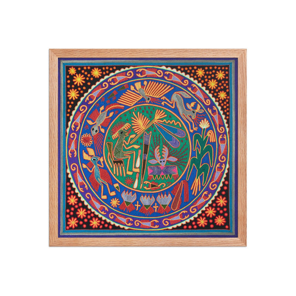 Huichol Yarn Painting Print • L - 053 - Huichol Arts
