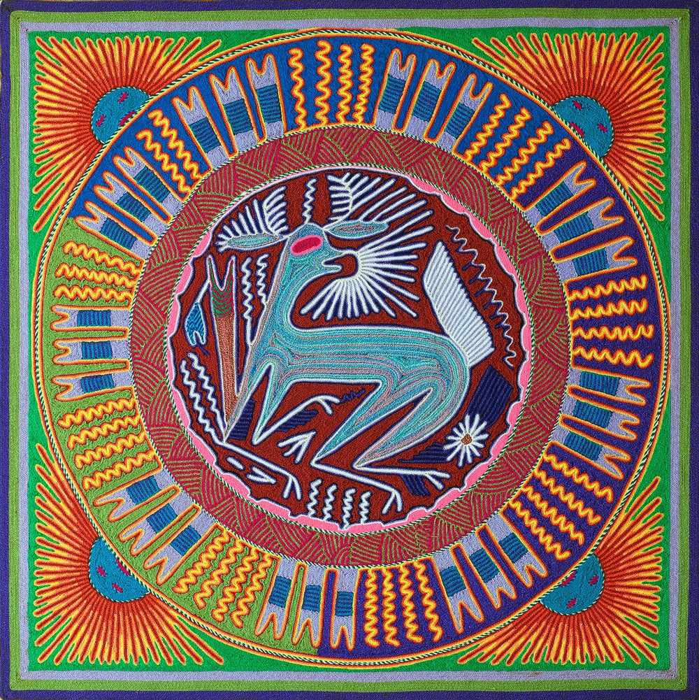 Huichol Yarn Painting Print • L - 054 - Huichol Arts