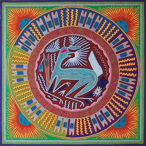 Huichol Yarn Painting Print • L - 054 - Huichol Arts