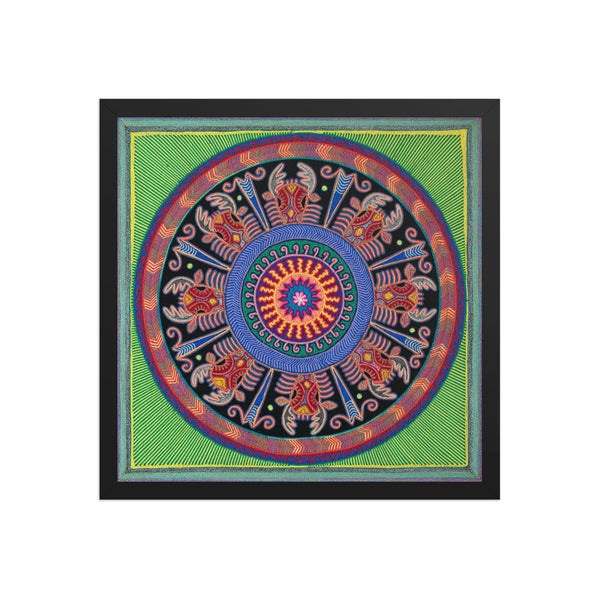 Huichol Yarn Painting Print • L - 056 - Huichol Arts