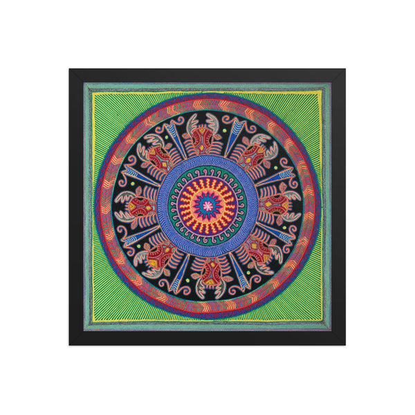 Huichol Yarn Painting Print • L - 056 - Huichol Arts