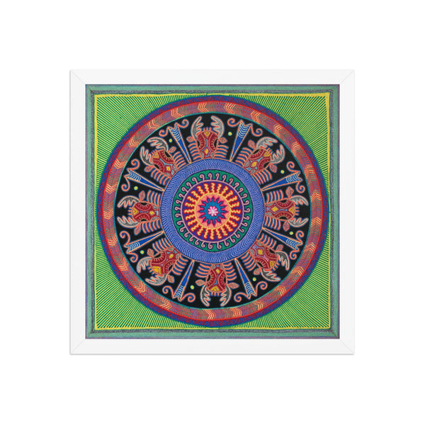 Huichol Yarn Painting Print • L - 056 - Huichol Arts