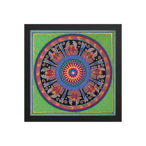 Huichol Yarn Painting Print • L - 056 - Huichol Arts